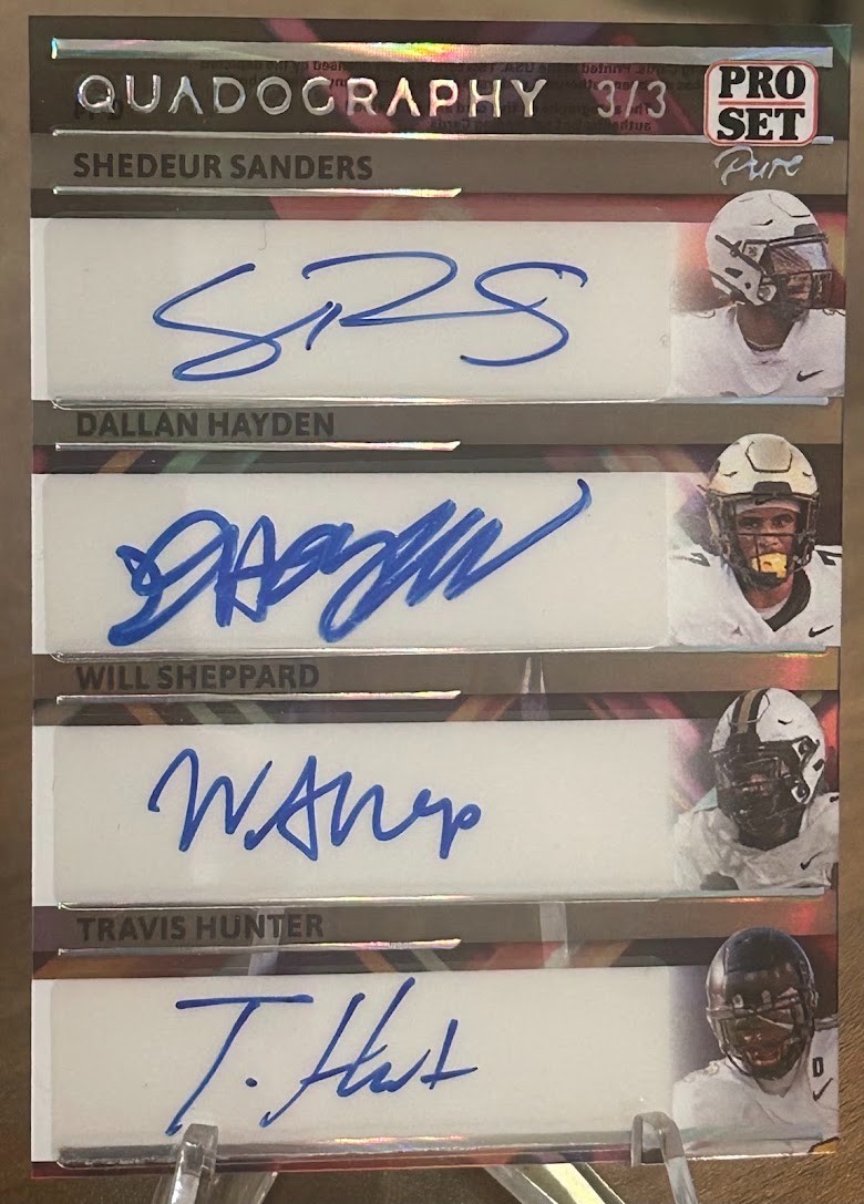 Quadography - Pro Set Shedeur Sanders, Travis Hunter, Hayden, Sheppard 3/3