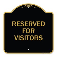 Designer Series - Reserved Parking Sign Reserved Parking for Visitors Metal Sign