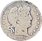 1901-P Barber Half Dollar