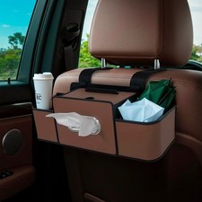 Car Seat Back Organizer Car Back Seat Multi-Function Storage Box w/2 Cup Holders