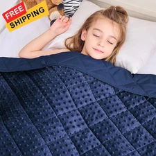 yescool Weighted Blanket Kids 5 Pounds, Christmas 36*48-5lbs, Blue 