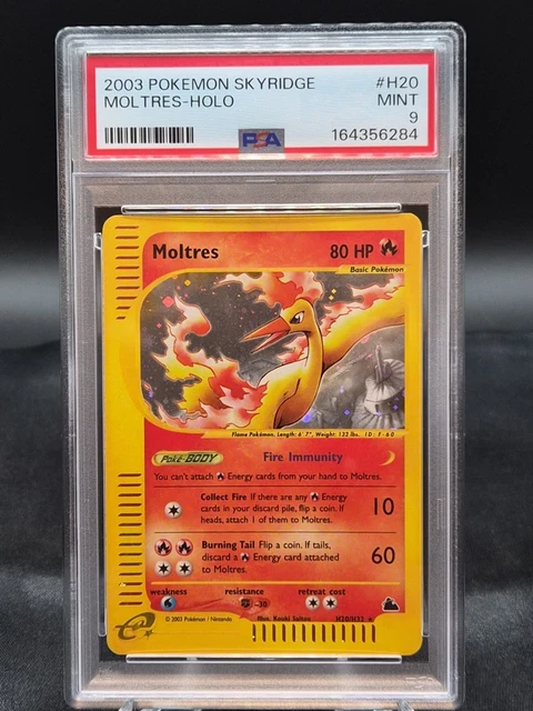Pokémon Moltres H20/H32 Skyridge Holo PSA 9
