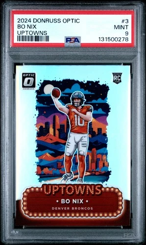 2024 PANINI DONRUSS OPTIC UPTOWNS #3 BO NIX PSA 9