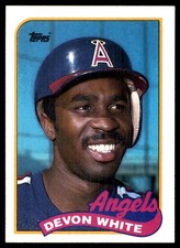 Devon White 1989 Topps #602 Angels MLB READ FREE SHIPPING AutographDen