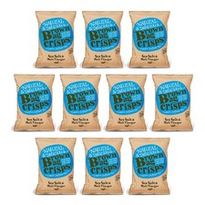 Brown Bag Crisps – Sea Salt & Malt Vinegar 40g (Pack of 10)