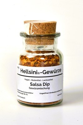 Salsa Dip  Gewürzmischung 90g Premium  Hellsini -Gewürze im Korkglas