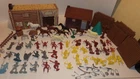 Vintage 1960 Marx Toys Fort Apache Play Set Cowboys Indians Figures Accessories