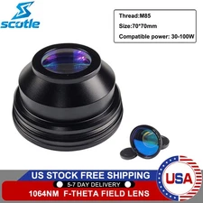 70*70mm Field F-theta Scan Lens M85 Thread For Laser Engraver Marking Machine
