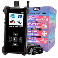 OBD2 Scanner Car Code Reader with Voltage Test - Read Erase Check Engine