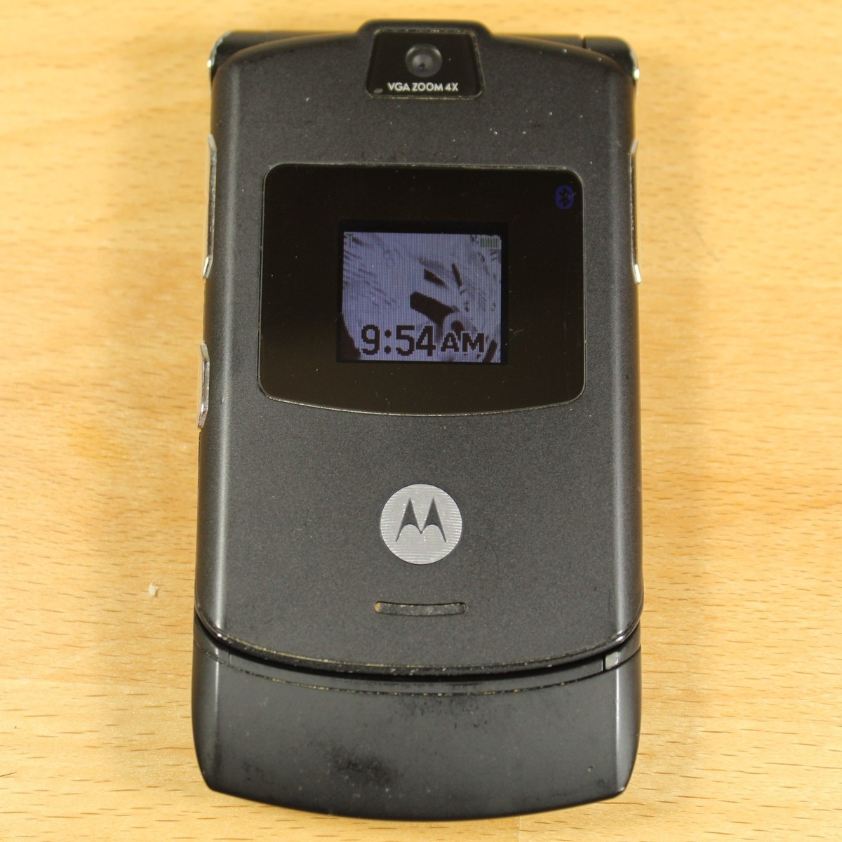Rare Motorola RAZR V3 AT&T Camera Flip Phone Black Vintage