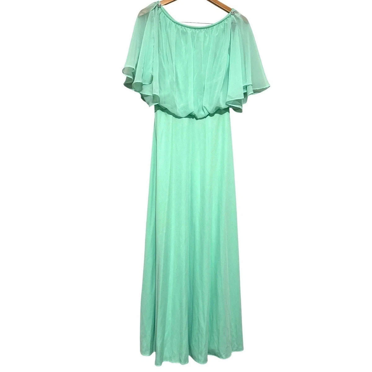 slim fit dress slacks Mermaid Mint Green V Neck Split Dress main image 1