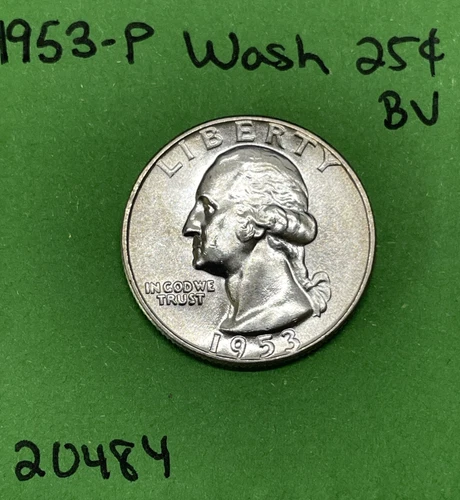 1953-P Washington Quarter 25c BU Brilliant Uncirculated 90% Silver