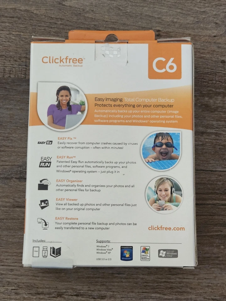 Clickfree Automatic Backup C6 For PC Computer Portable 500GB Storage Brand NEW - Image 2 of 3