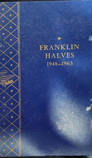 Almost Complete Set Franklin Half Dollars 1948-1963 33 Silver Coins (missing 2)