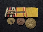 Original Franco Prussian War Medal Trio Baden Veteran Cannon Metal Inscription