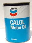 rare ORIGINAL vintage CHEVRON CALOL MOTOR OIL CAN unopened 1 QUART no reserve — photo 3