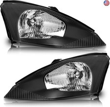 WEELMOTO Headlights Compatible with 2000-2004 Ford Focus, Headlight Assembly