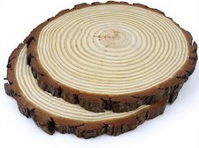 Large Wood Slices for Table Centerpieces, Natural Rustic Round, 12-13 Inch Di...
