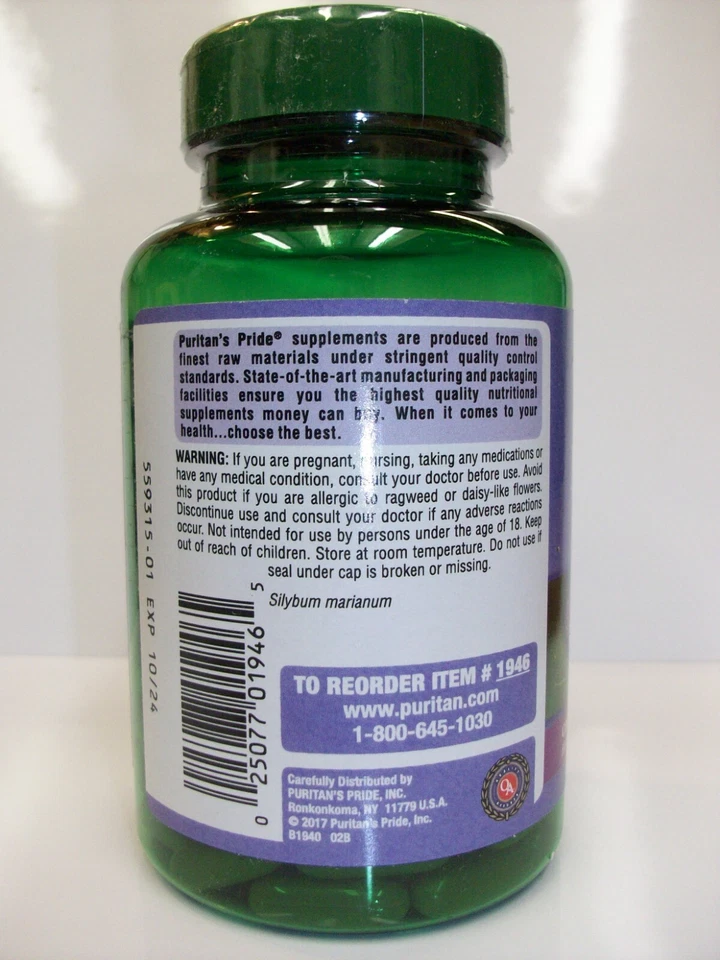 Cardo mariano (silimarina) 1000 mg - 180 cápsulas blandas Foto 3 de 3
