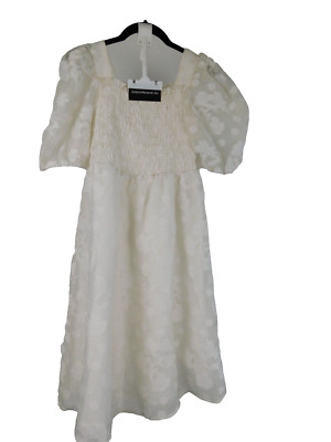 LMTD Kinderkleid Nlfhancy SS Dress White Alyssum Gr. 158