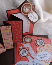 Stampin Up! Card Kit COFFEE Theme Fun Fold ALWAYS Good Idea LITTLE LATTE Retired