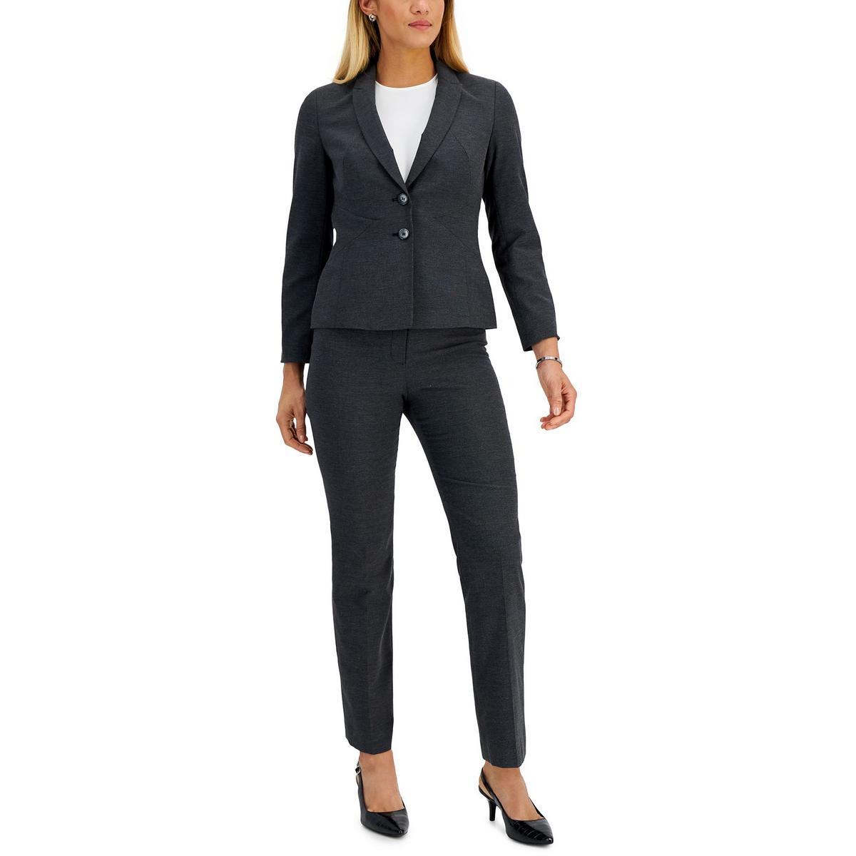 Женский серый трикотажный пиджак Le Suit из 2 предметов с высокой талией, 4 BHFO 3753