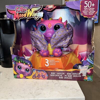 FurReal Moodwings Baby Dragon Interactive Pet Toy, 50+ Sounds & Reactions - New!