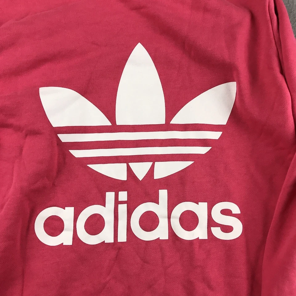 Adidas Sudadera Mujer Pequeña Rosa Cuello Redondo Pullover Mangas Largas Foto 2 de 4