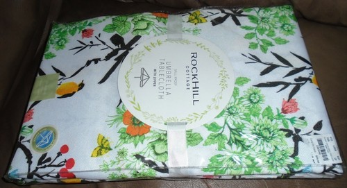 Rockhill Cottage Floral spill proof Umbrella Tablecloth w/zipper 70” Round NEW! - Picture 7 of 7