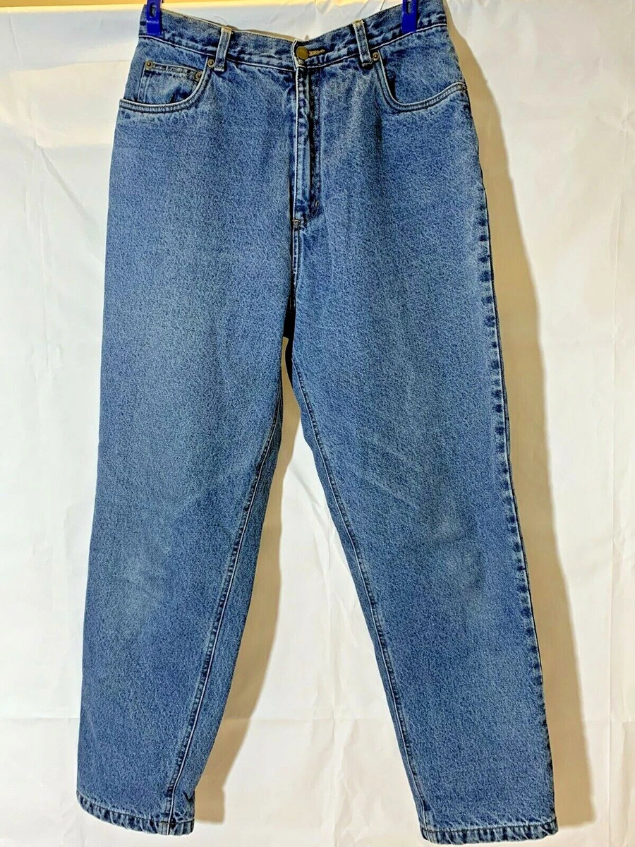 Burry Lane Womens Red Flannel Lined Jeans High Waist Tapered Leg 12 30x29