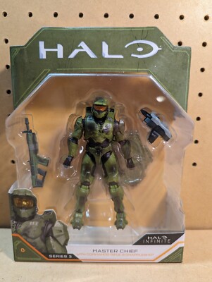HALO Series 3 Master Chief Commando Rifle Grappleshot  Action Figure New...