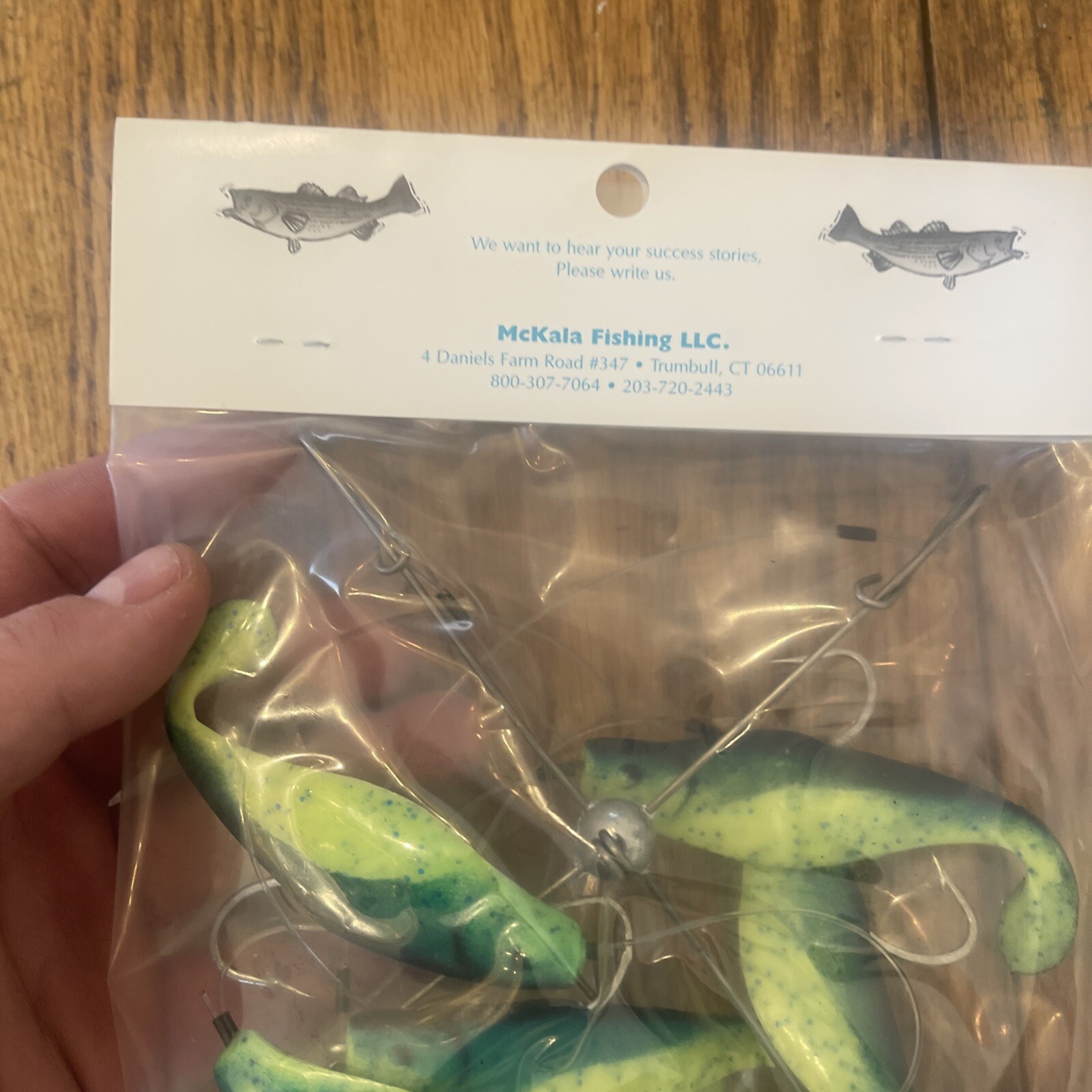 7” Umbrella Rig 4 Arm With 4” Shad (5)  Green Chart.New In Package McKala Fishin - Image 6