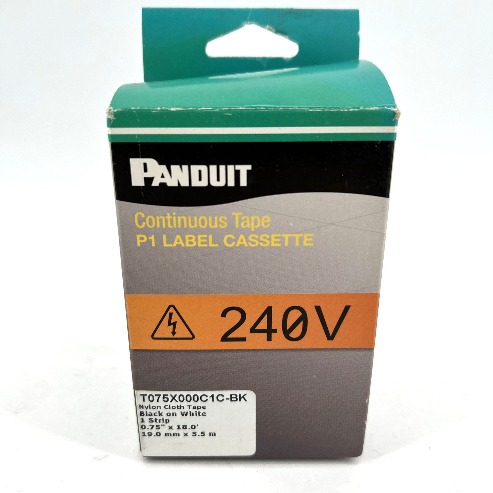 Panduit T075X000C1C-BK Nylon Cloth Tape .75" x 18' 240V