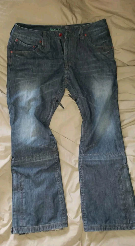 Мужские джинсы South Play размер L брюки на молнии подкладка пояс синий - Изображение 2 из 4
