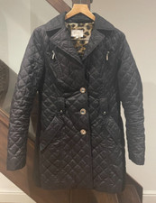 Laundry Shelli Segal Quilted Black Button Front Coat Uk 14 Sale £9.99