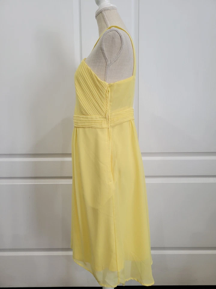 Tevolio Halter Party Dress Yellow Size 10 Crisscross Straps Formal Evening - Image 4 of 4