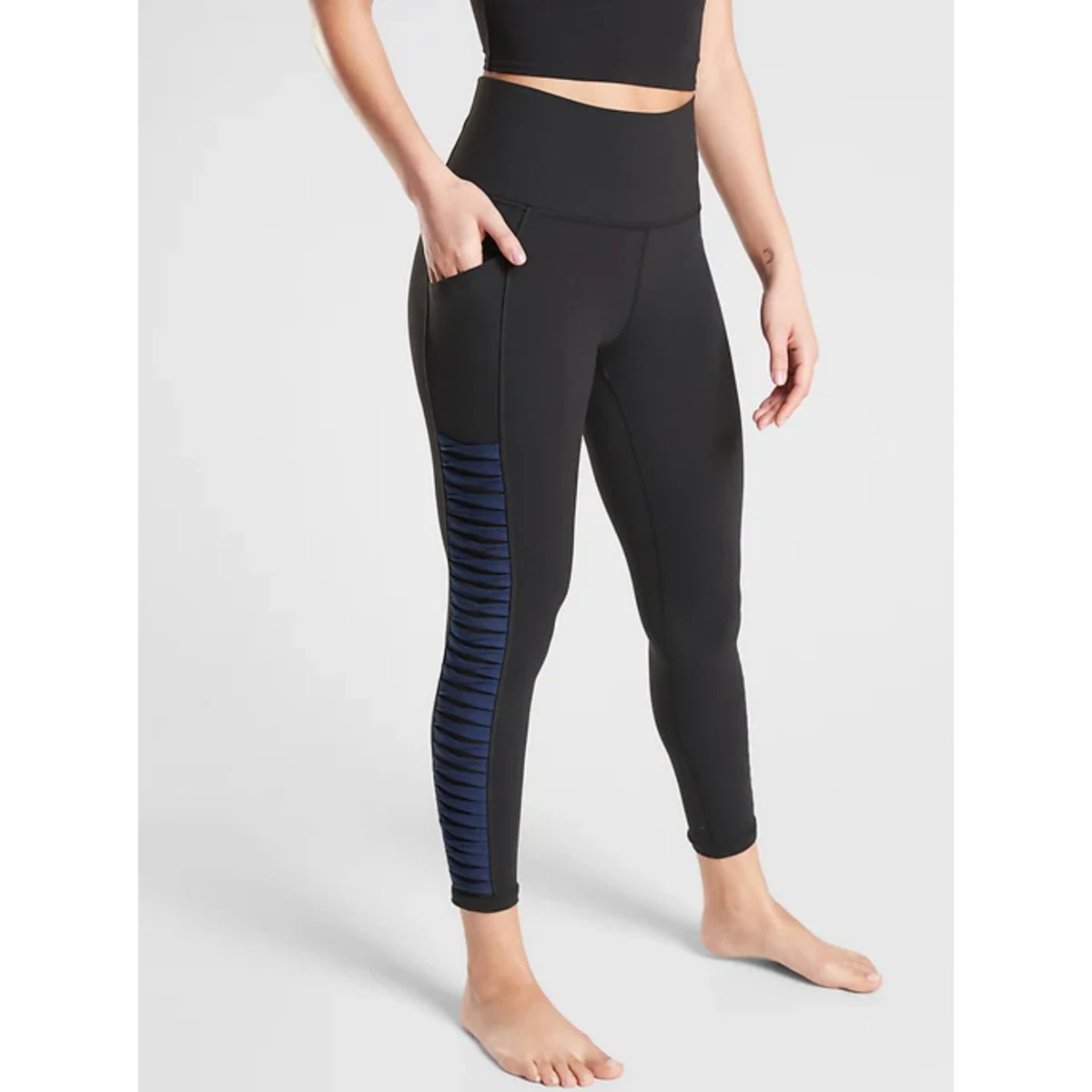 ATHLETA Salutation Stash Pocket II Twist 7 8 Tight Black Hi Rise