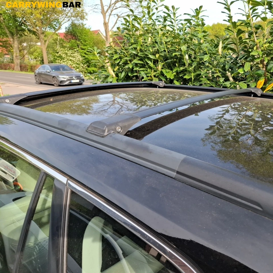 Se adapta a barras transversales de techo empotradas para Subaru Legacy Outback 2010-2011 color negro Foto 3 de 4