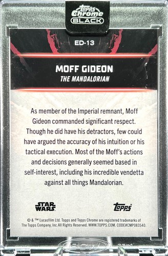 2024 Topps Chrome Black Star Wars - MOFF GIDEON Embrace The Dark Side *ENCASED* - Picture 6 of 6