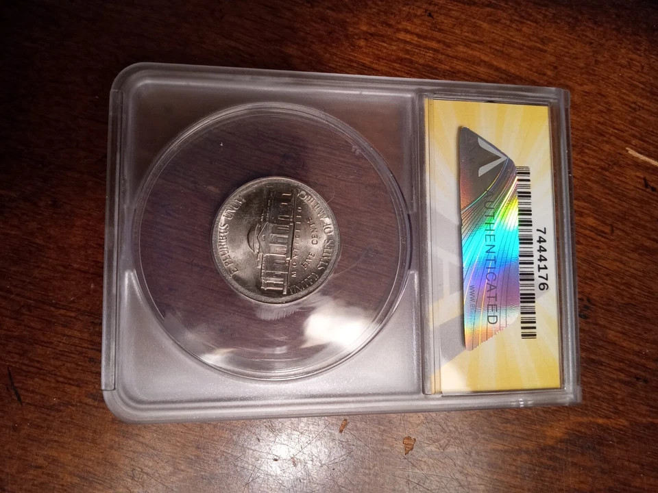 1989-P 5c broad struck nickel error MS64 ANACS 23.3mm - Image 3 of 4