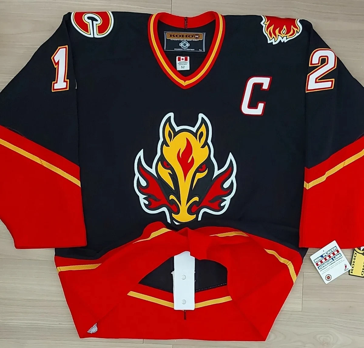 Vintage Jarome Iginla Calgary Flames MIC CCM Blasty Jersey 1999-2002 Size  Large