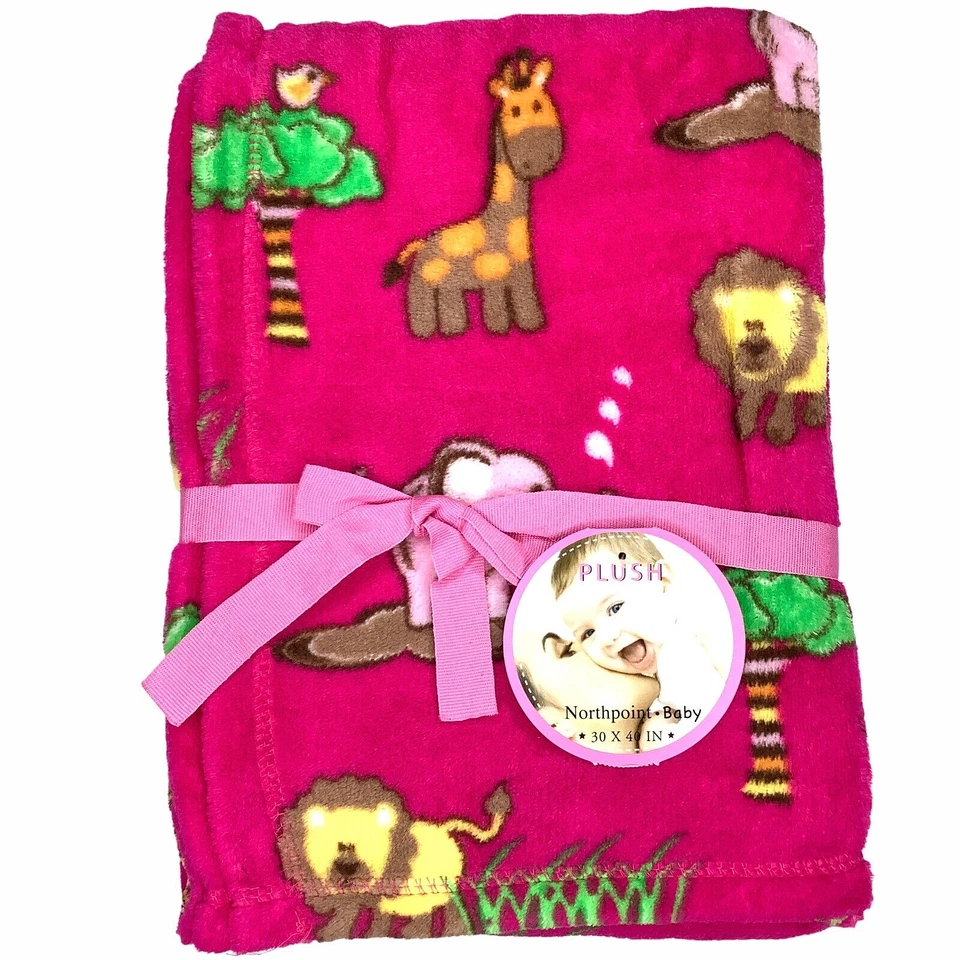 NUEVO Manta de felpa para bebé jirafa león elefante niño pequeño animal estampado zoológico Northpoint Foto 2 de 4