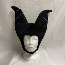 Disney MALEFICENT Deluxe Plush Hat Horns Sleeping Beauty Costume Villain Black