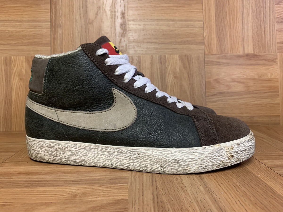 RARE🔥 Nike Blazer SB Elite RASTA ANTS 420 Brown Grant