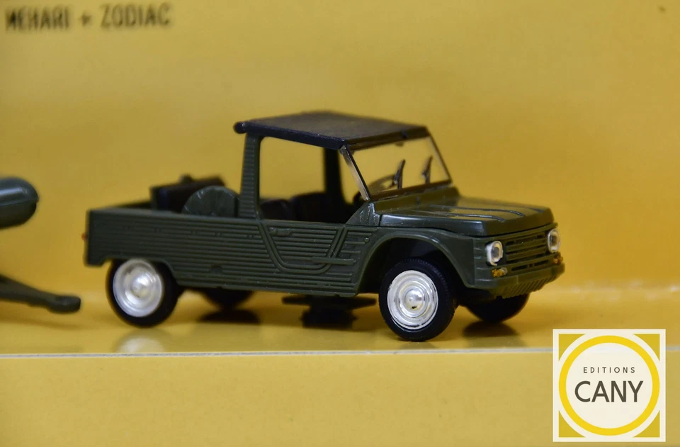 Macchina Citroën Mehari Militare + Rimorchio Zodiac - Solido - 1/50 - Immagine 3 di 3