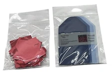 Bazzill Basics Cardstock Paper Blue Tagz & Red / Melon Cardstock Puzzle Pcs NEW