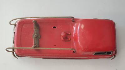Ancien Camion De Pompiers En Tôle – Jouet Vintage 32 Cm – Sans Marque