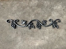 Grapevine Grapes Topper, Pediment Wine Cellar Tuscan, Kitchen Wall Plaque Decor 