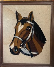 Horse 3D Yarn Art, 1980, handmade in Vienna, Austria, 45x38cm 
