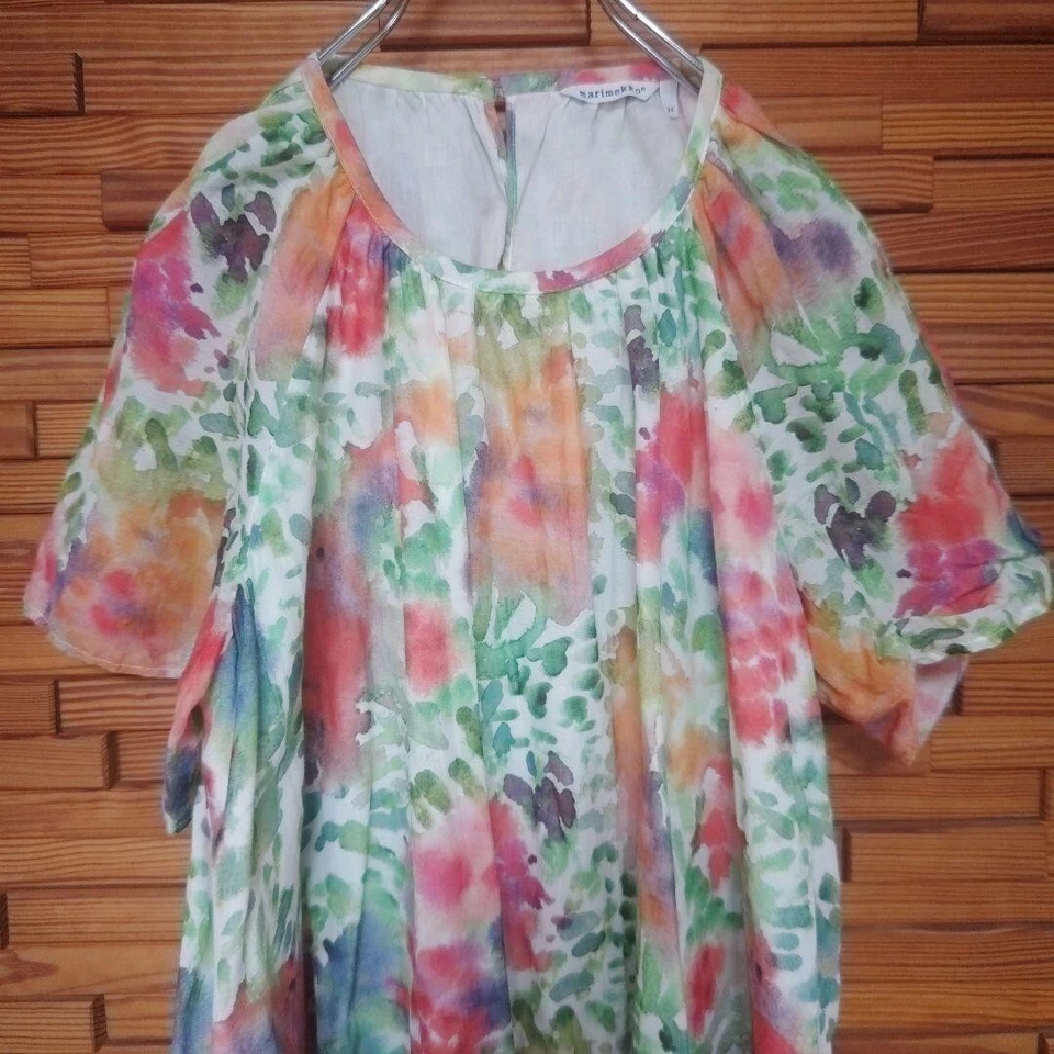 Vestido para mujer Marimekko floral mezcla seda talla 34 multicolor usado Foto 3 de 4